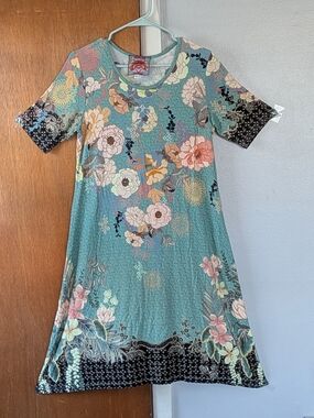 woman's Johnny Was LA Mint Flowel Dress Size M